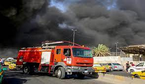 اندلاع حريق بمخزن للحاسبات في بغداد