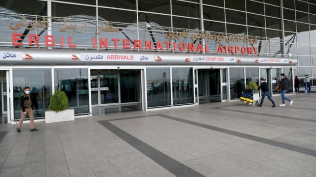 مطار أربيل يعاود إيقاف رحلاته الجوية
